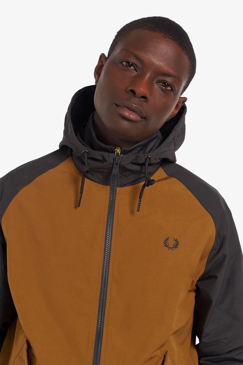 Black Fred Perry Colour Block Sailing Men's Jackets | PH 1185QMAZ